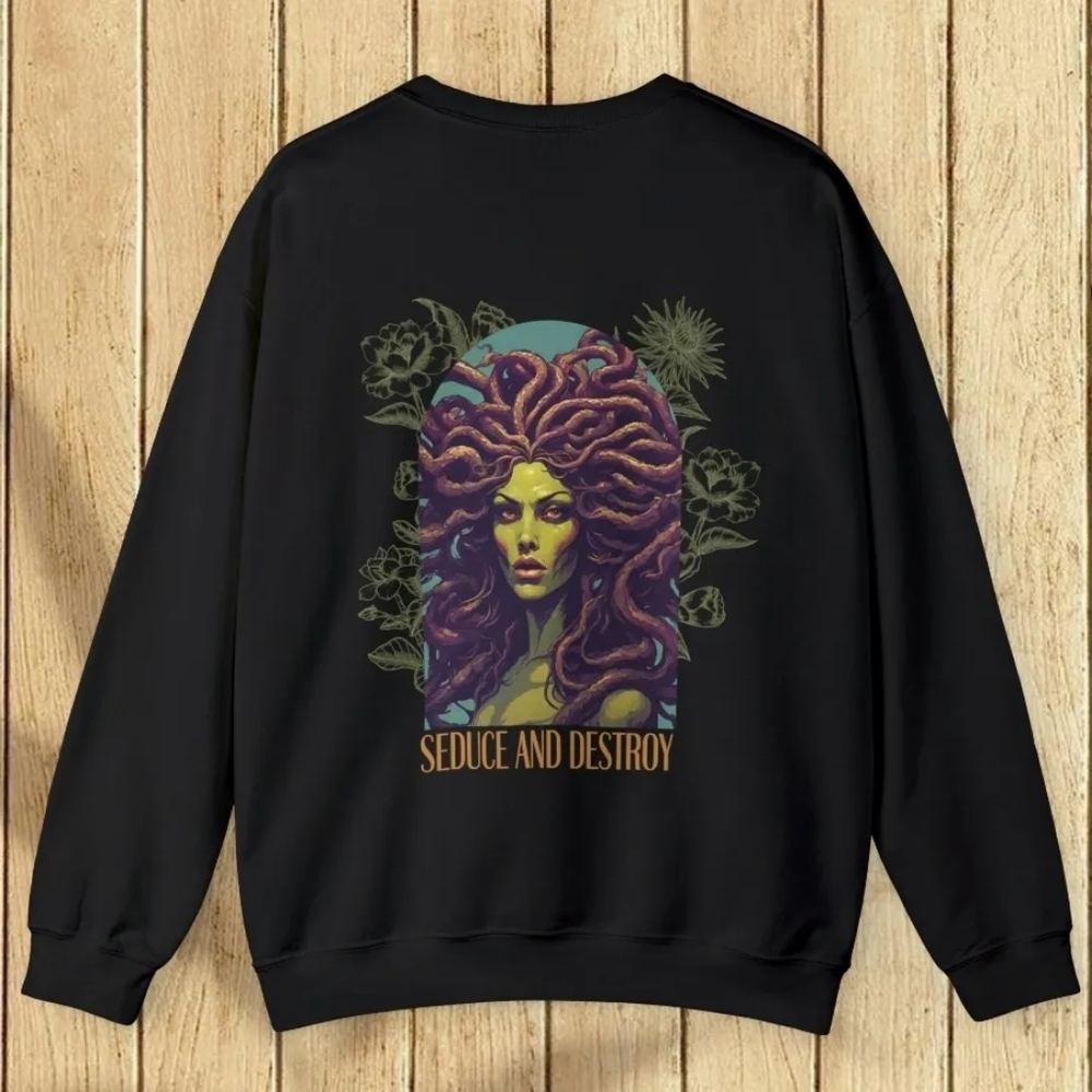 Medusa Crewneck Sweatshirt Coven Co. Brand
